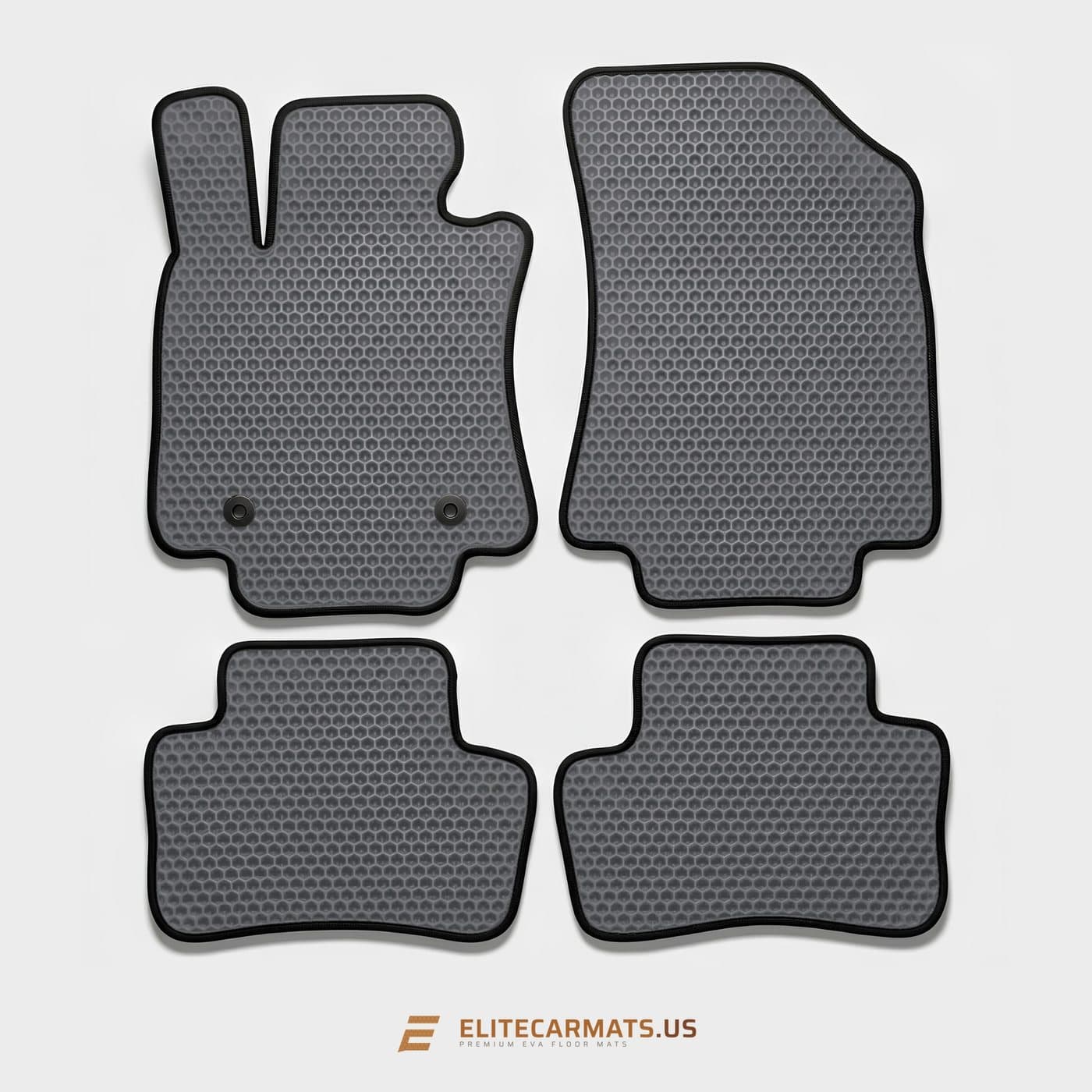 EVA mat set, gray with black edge binding