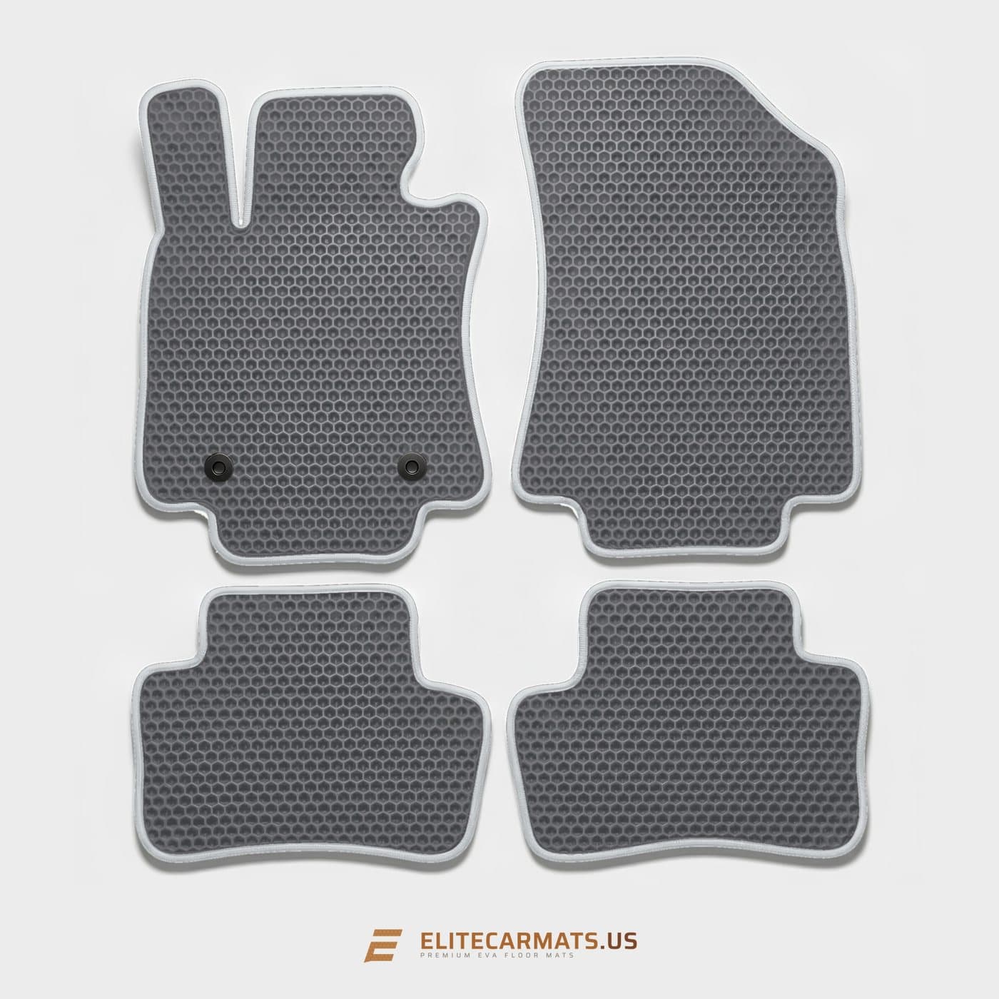 EVA mat set, gray with light gray edge binding