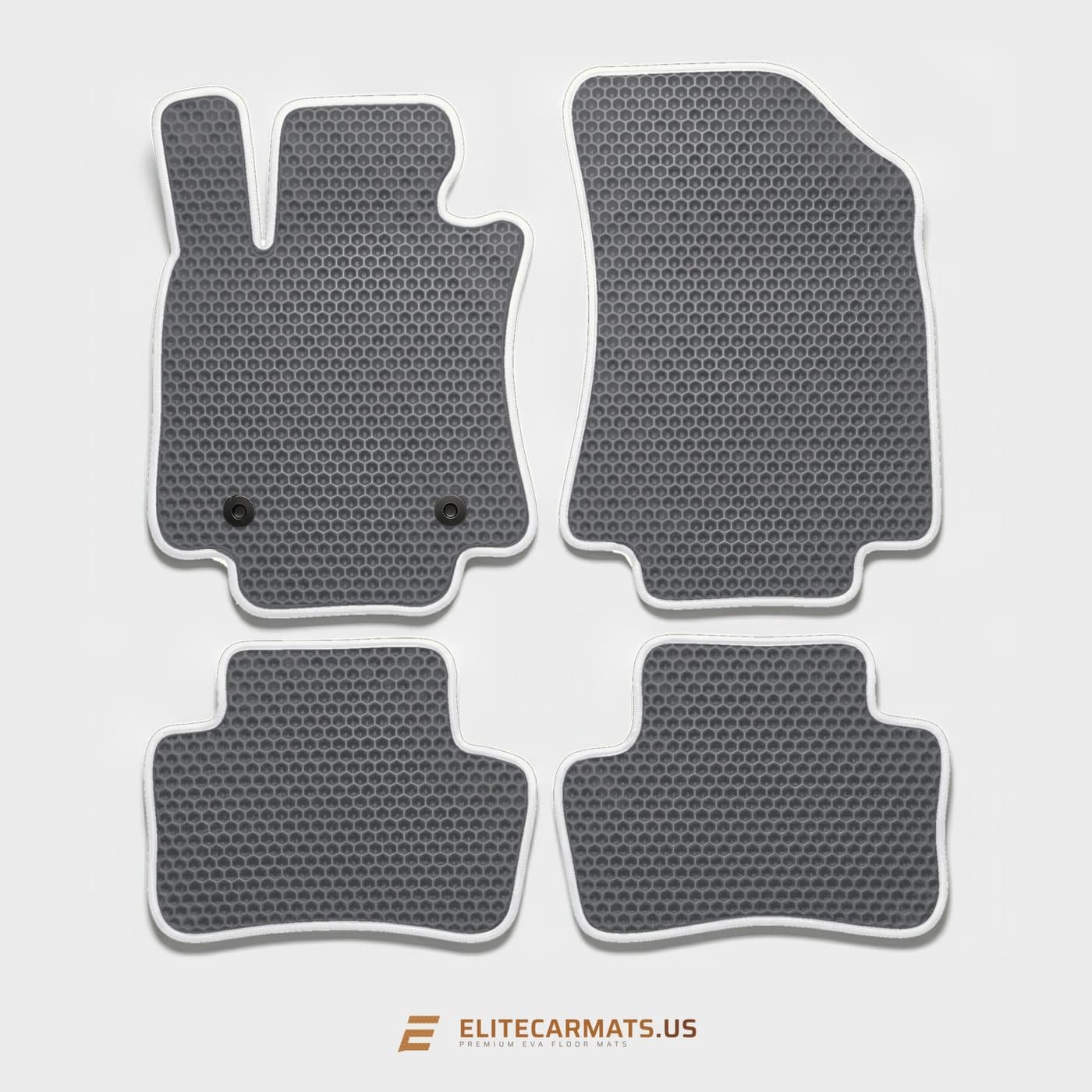 EVA mat set, gray with white edge binding