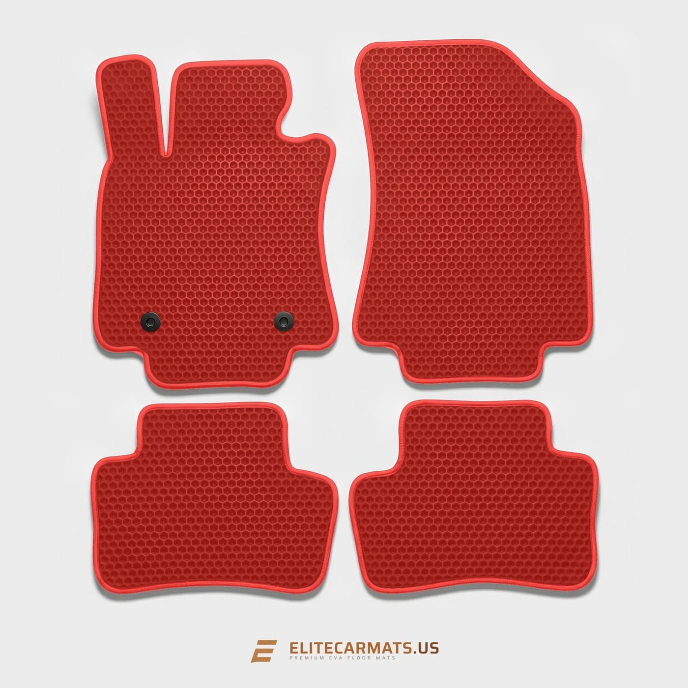 EVA mat set, red with red edge binding